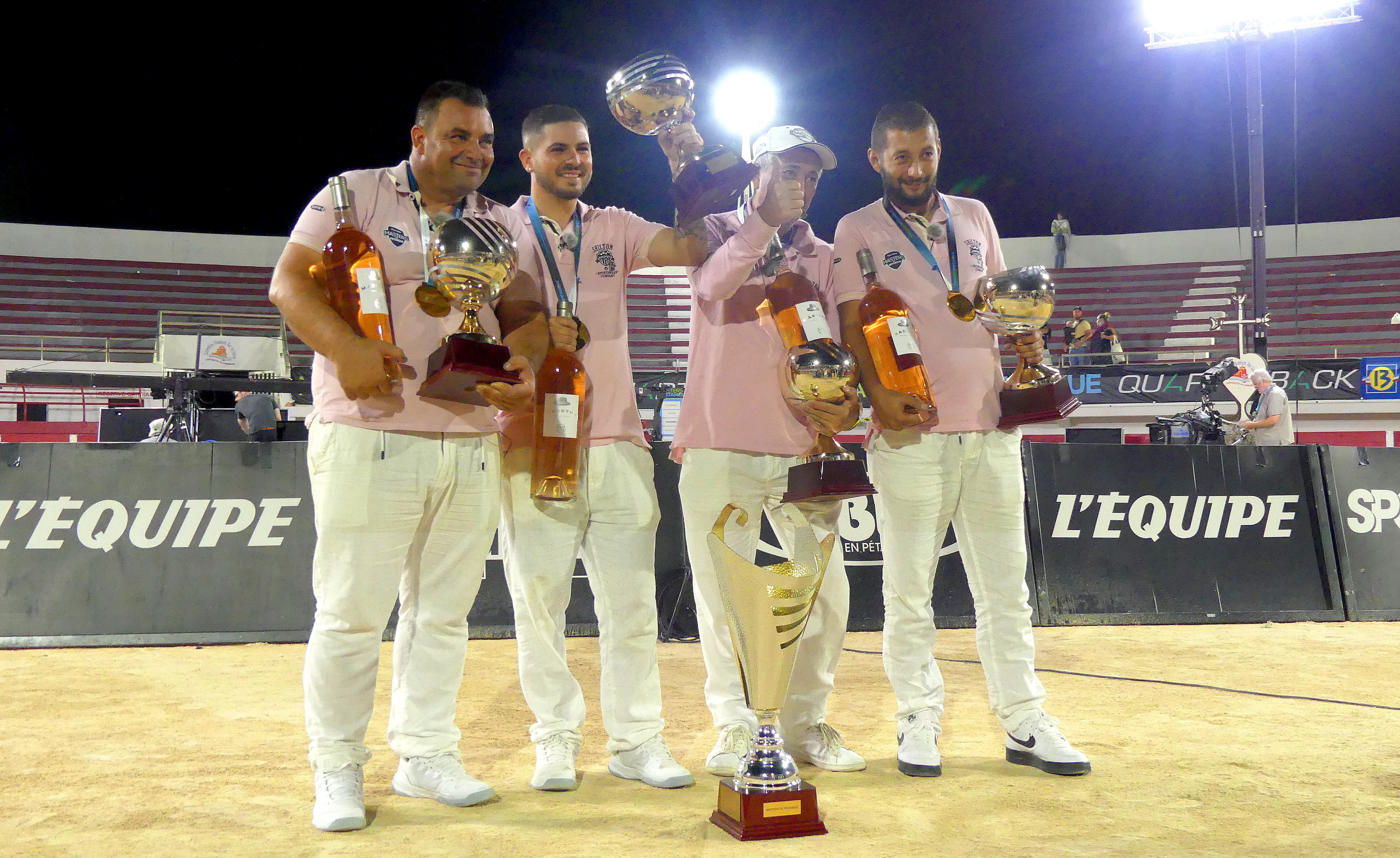Christian Fazzino, Mickaël Bonetto, David Riviera, Jeremy Fernandez : vainqueurs de l'édition 2021 des Masters de Pétanque.